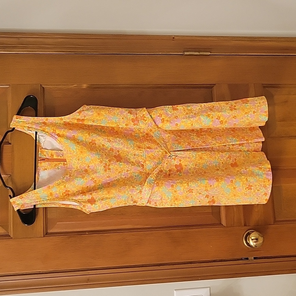J Crew Flowered Chino Dress Size 10